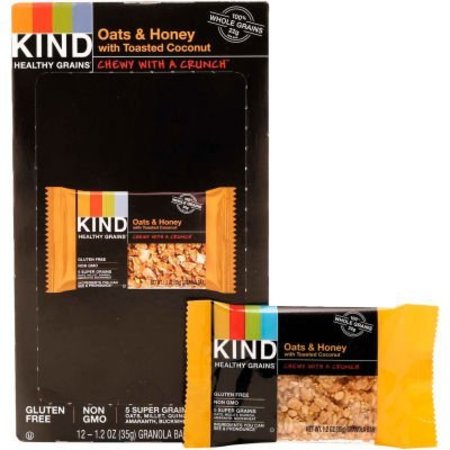 KIND KIND® Healthy Grains Bar, Oats and Honey with Toasted Coconut, 1.2 oz., 12/Box 18080